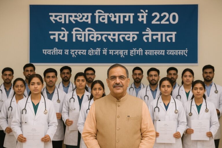 स्वास्थ्य सेवाओं को बल, 220 नये चिकित्सकों की पर्वतीय क्षेत्रों में तैनाती